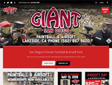 Tablet Screenshot of giantpaintball.com